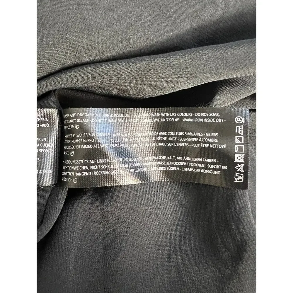 Keepsake the Label Own it Gown Long Sleeve Black Satin Maxi Formal Dress Size 6 - Picture 8 of 9